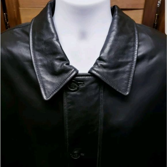Hathaway Black Genuine Soft Lined Leather Jacket - Picture 2 of 7